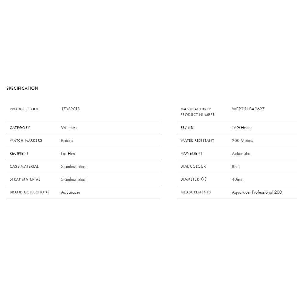 Tag Heuer Aquaracer Professional 300