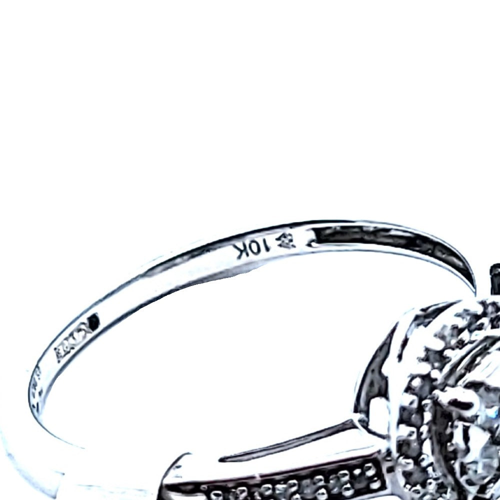 9CT White Gold & 0.25 Diamond Ring - Size N