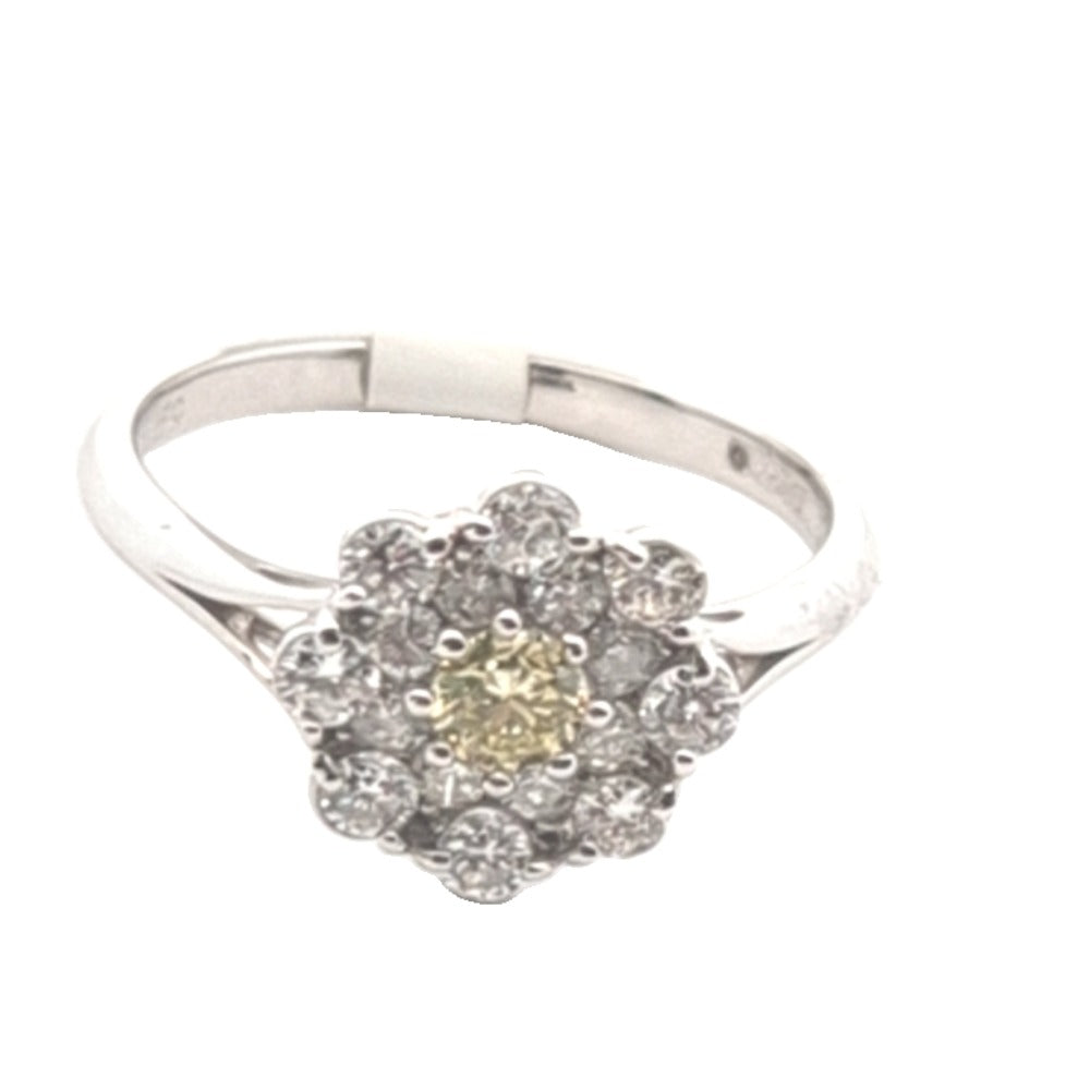 Platinum Ring with 0.76ct Diamond - Size L