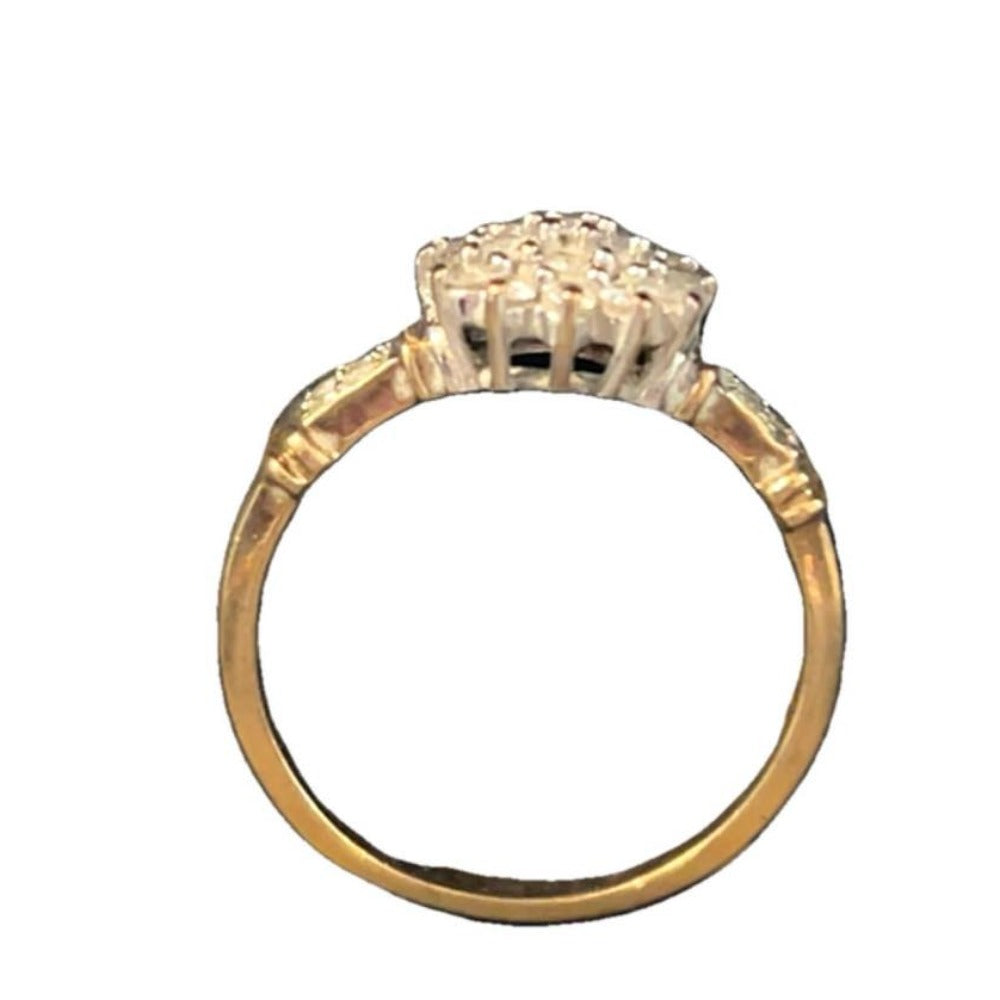 18CT Gold & 0.33cts Diamond Ring - Size P