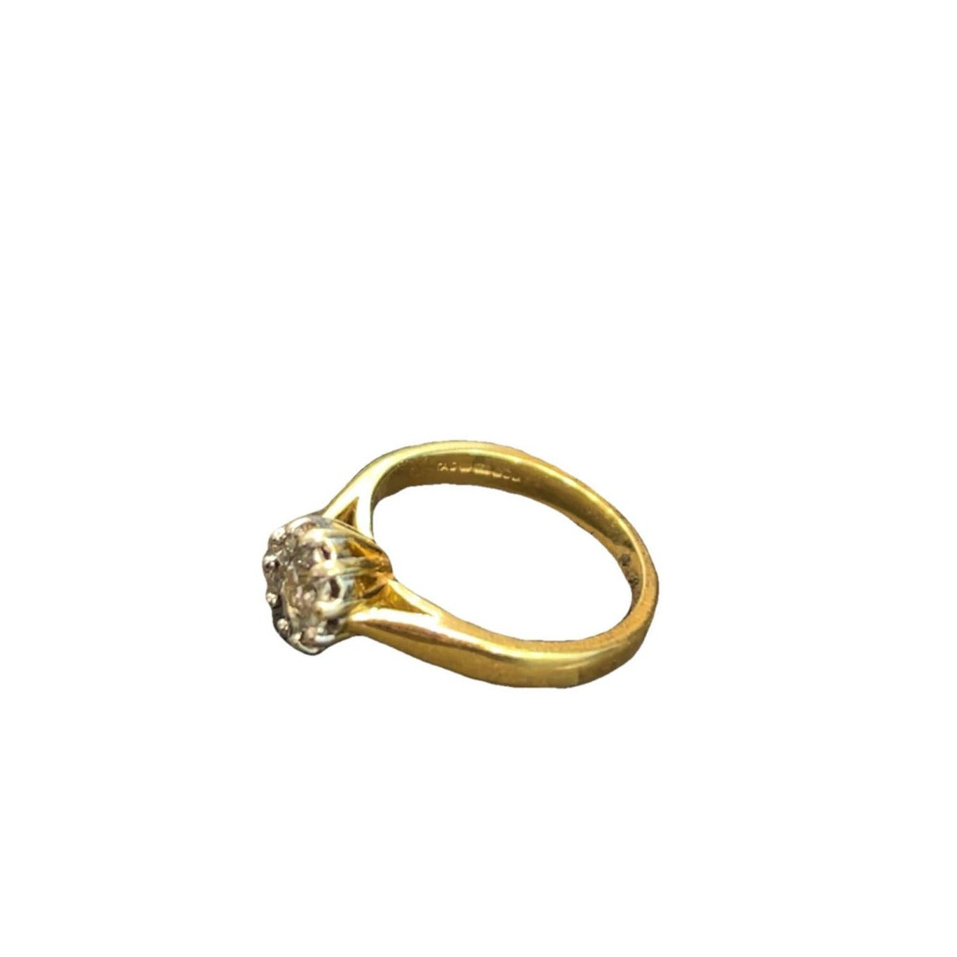 18CT Gold & 0.20 Diamond Ring - Size J