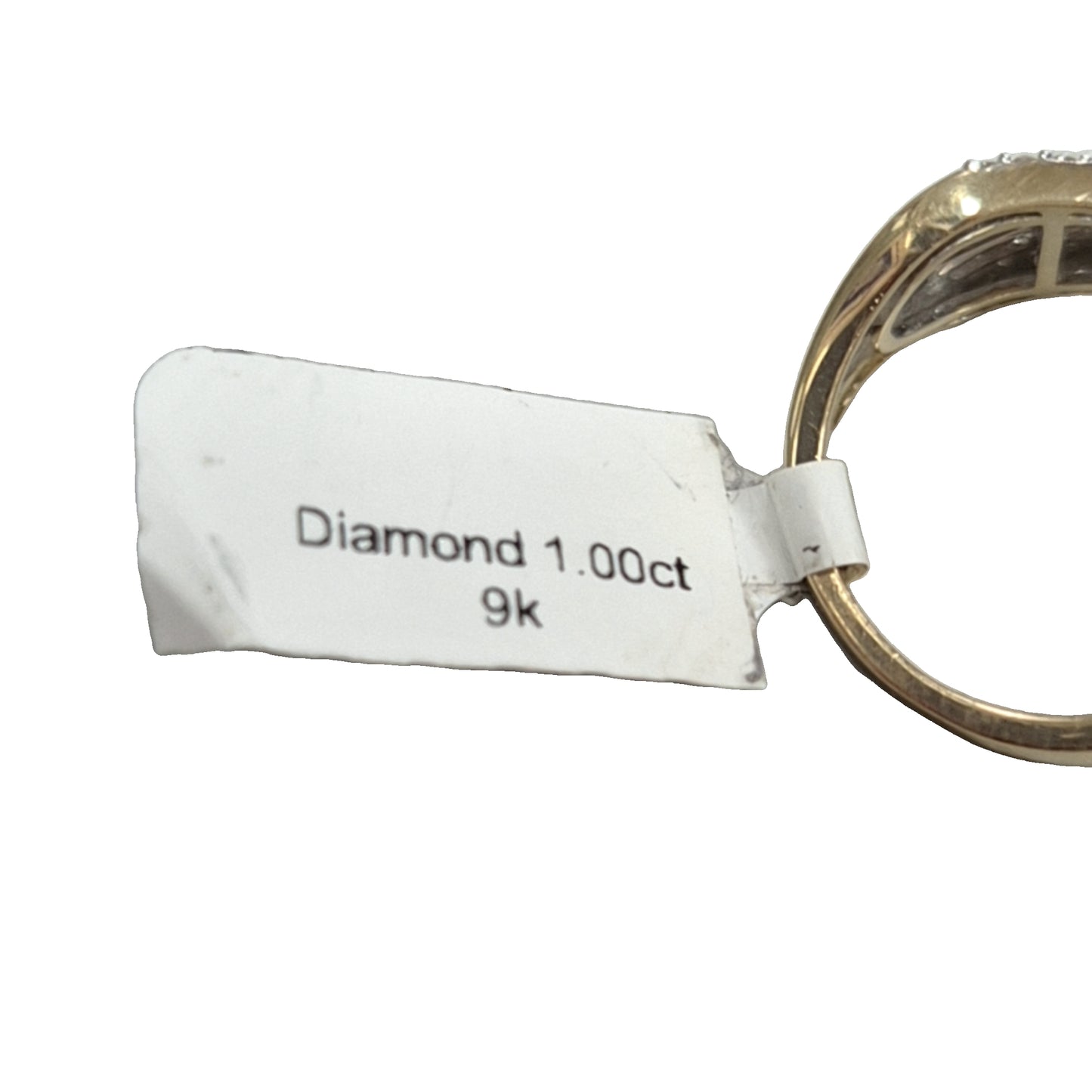 9CT Gold & 1.0ct Diamond Ring - Size M