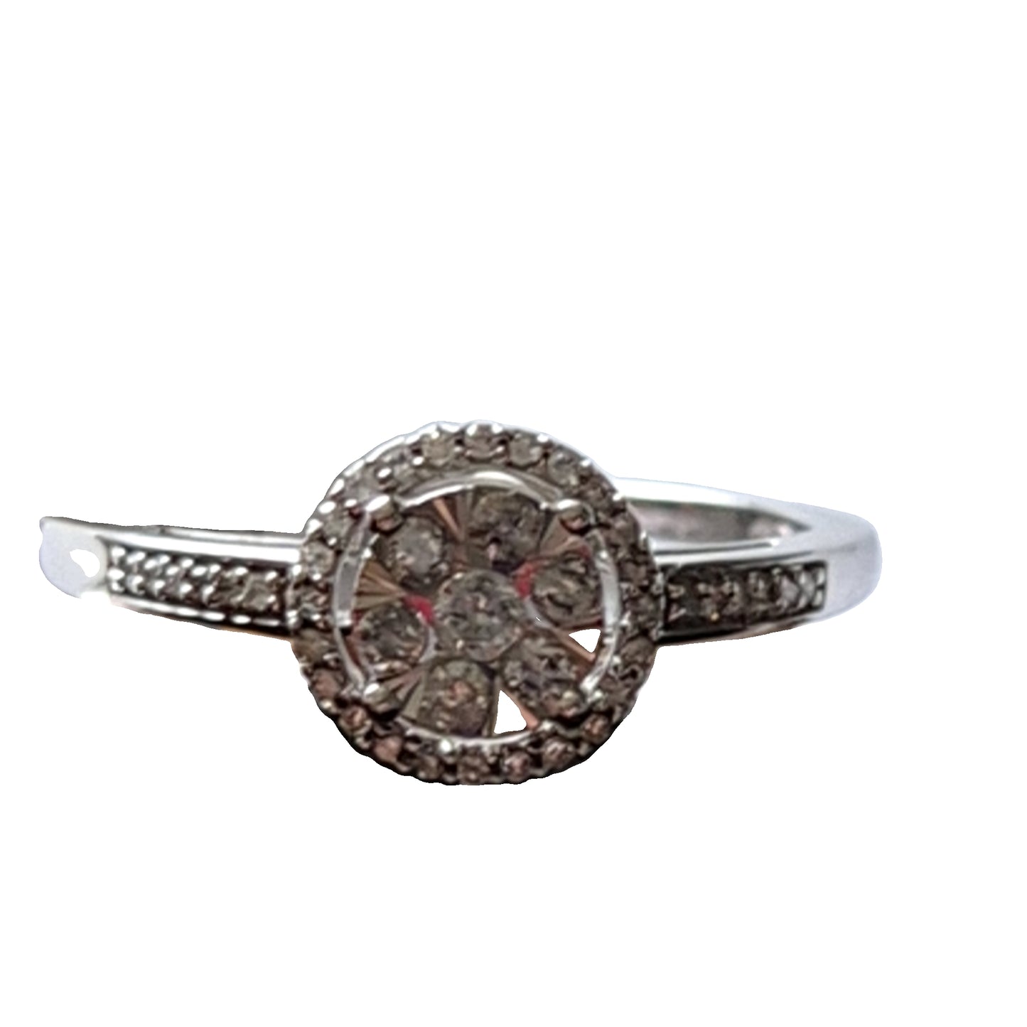 B824RO8 9K GOLD AND DIAMOND .25ct RING SIZE P