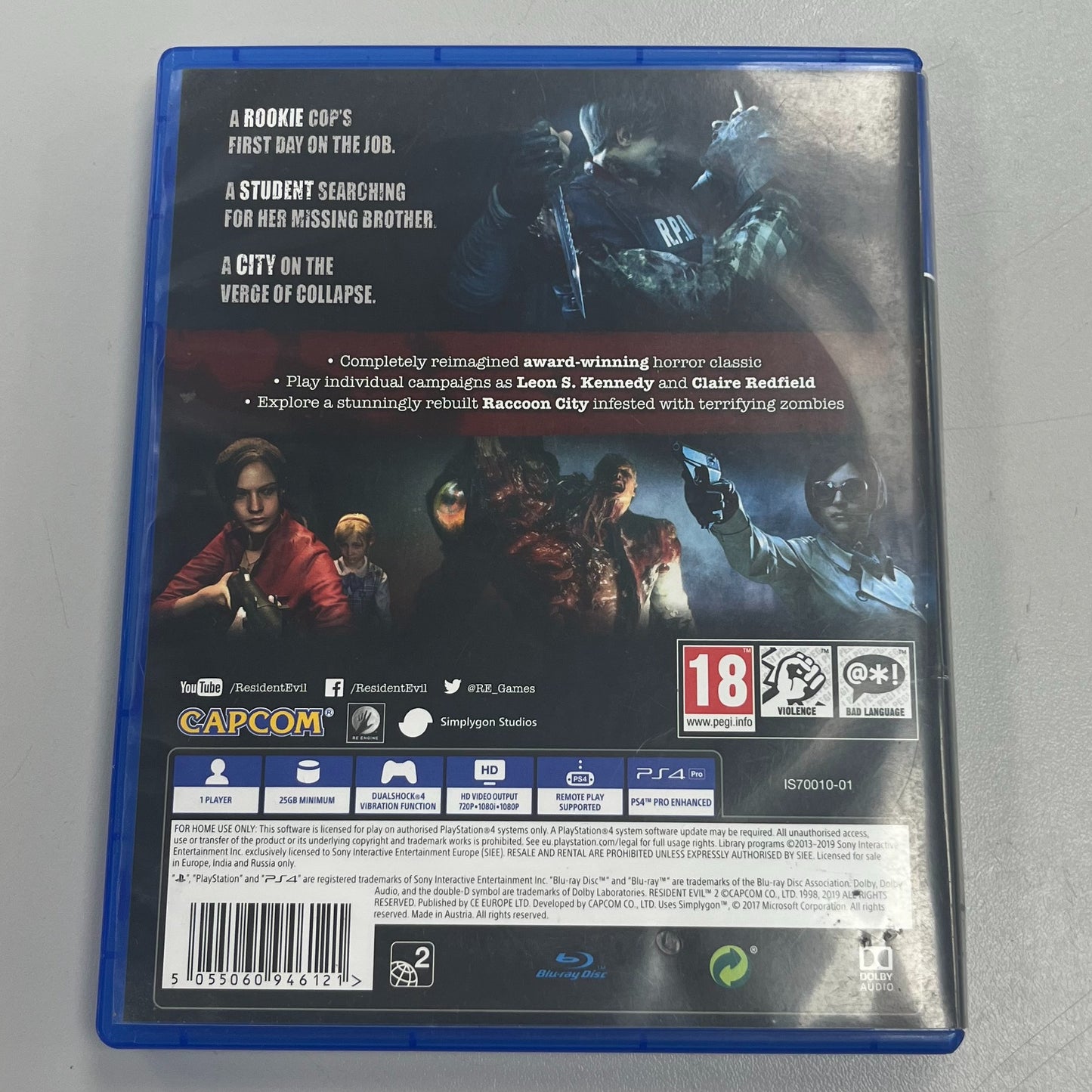 PS4 Resident Evil 2