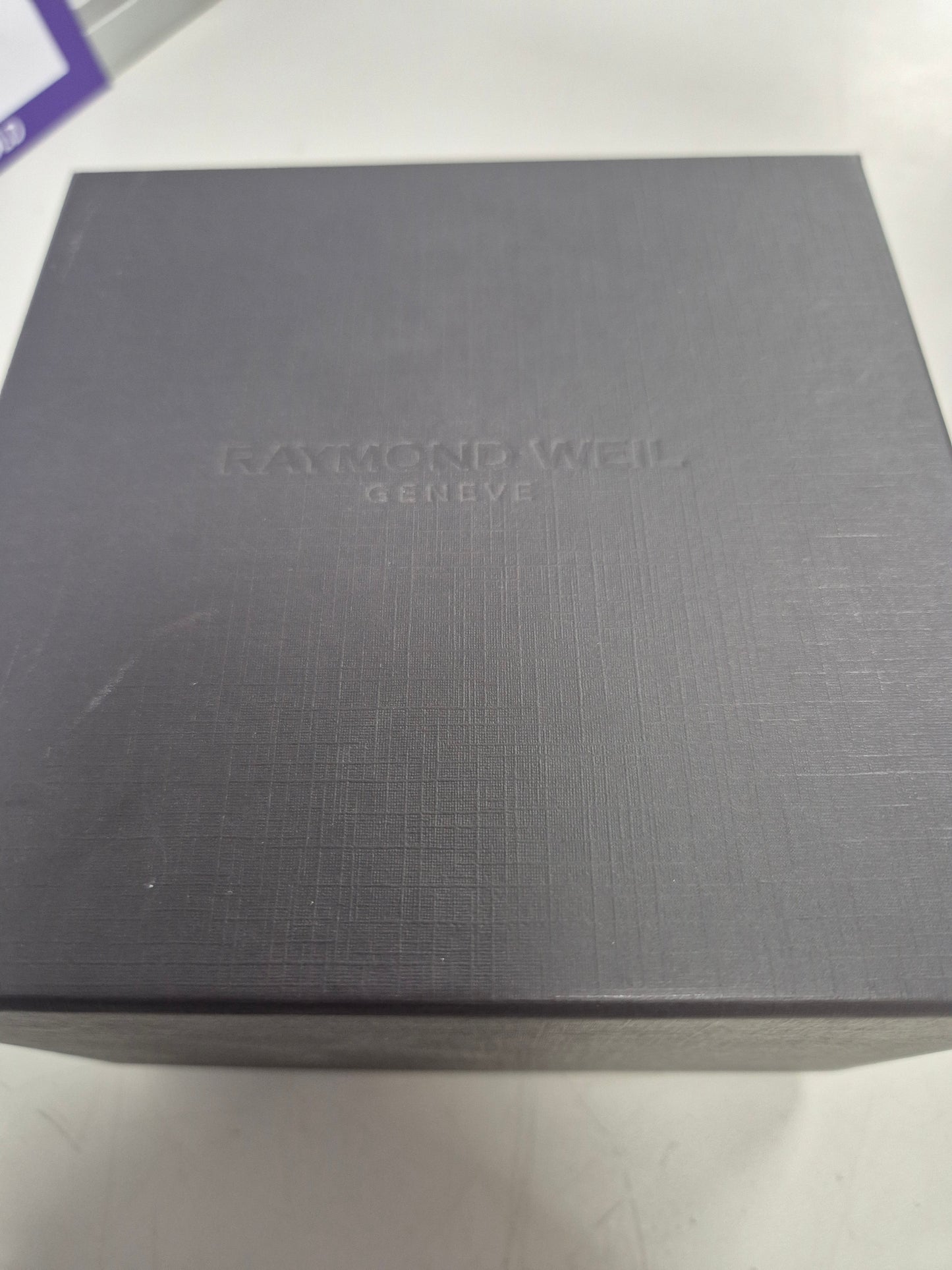 RAYMOND WEIL WO34937 SILVER TONE GENTS BLACKFACE WATCH