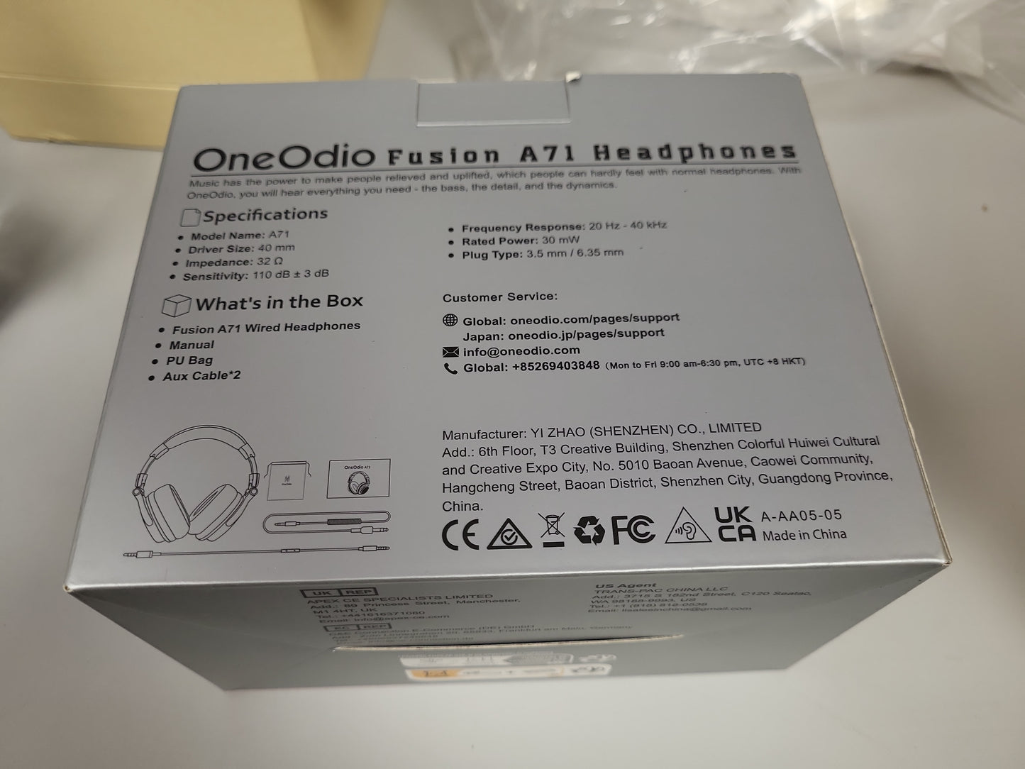 OneOdio Fusion A71 DJ Headphones – Wired Over-Ear Studio Monitor – Hi-Res Audio – Black/Red
