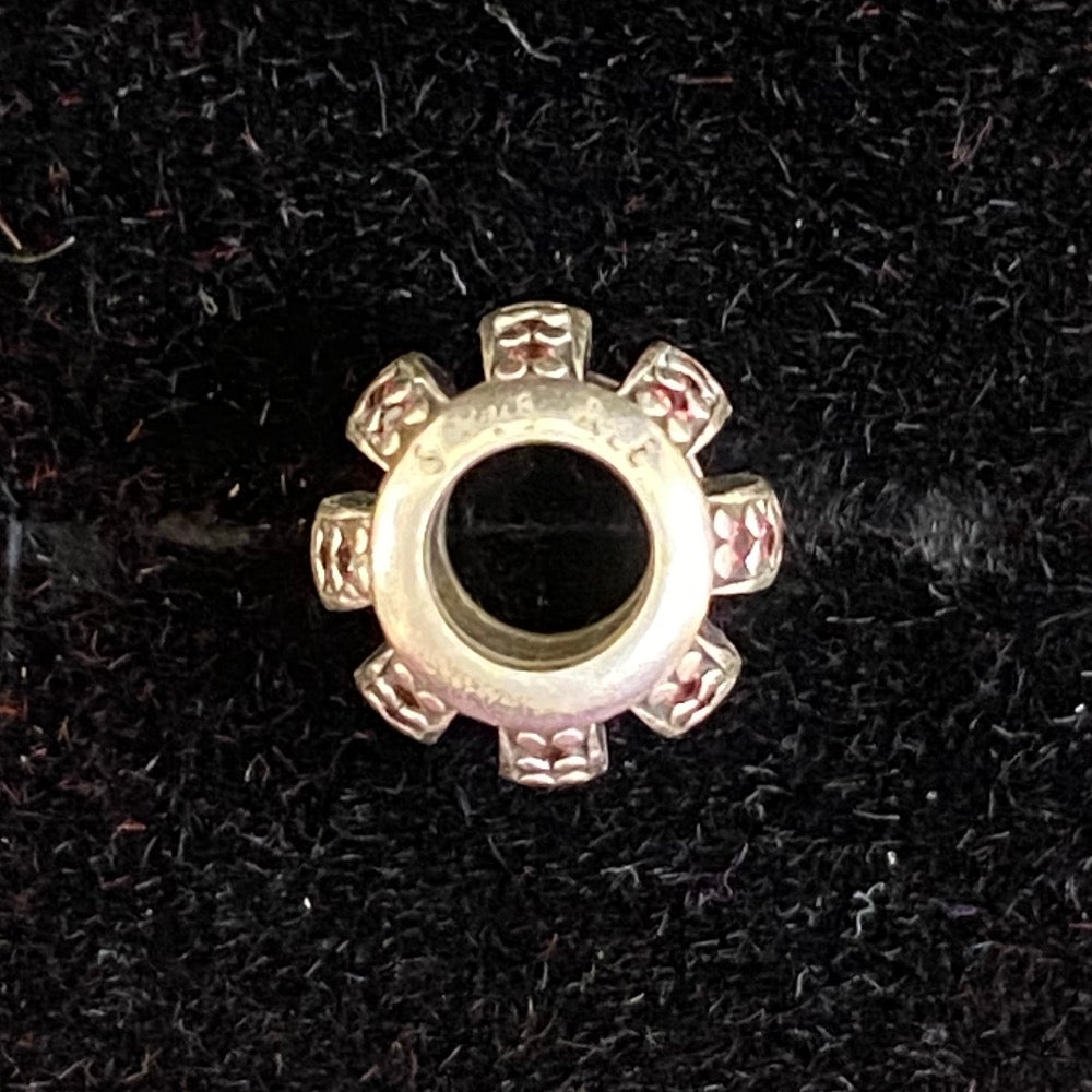 Pandora Silver (925) Pink Pave Barrel Openwork Charm