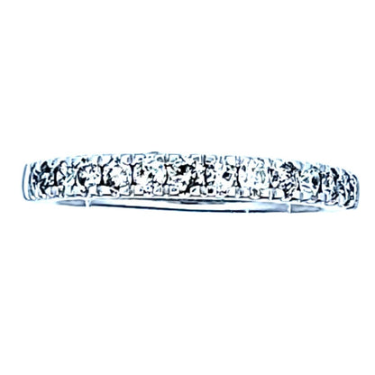 14ct White Gold & Diamond Ring - Size N