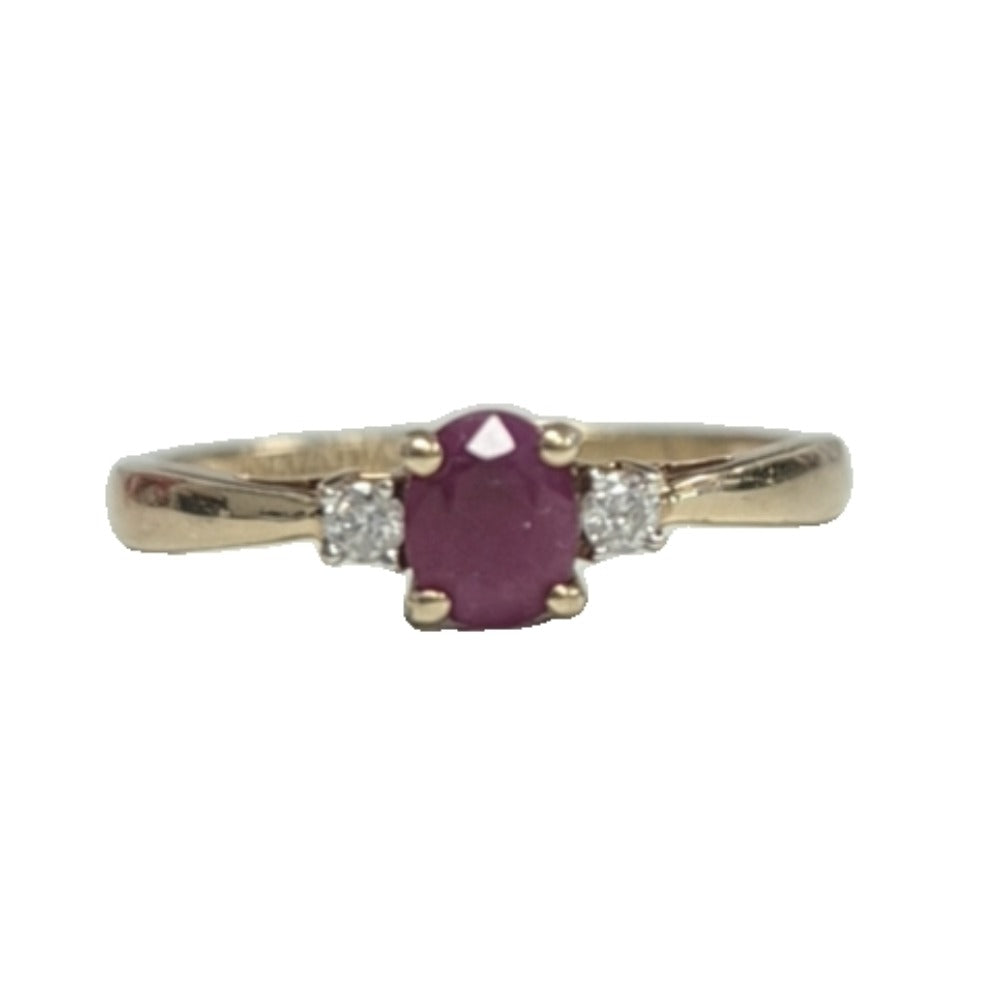 9ct Gold and Ruby Ring size L