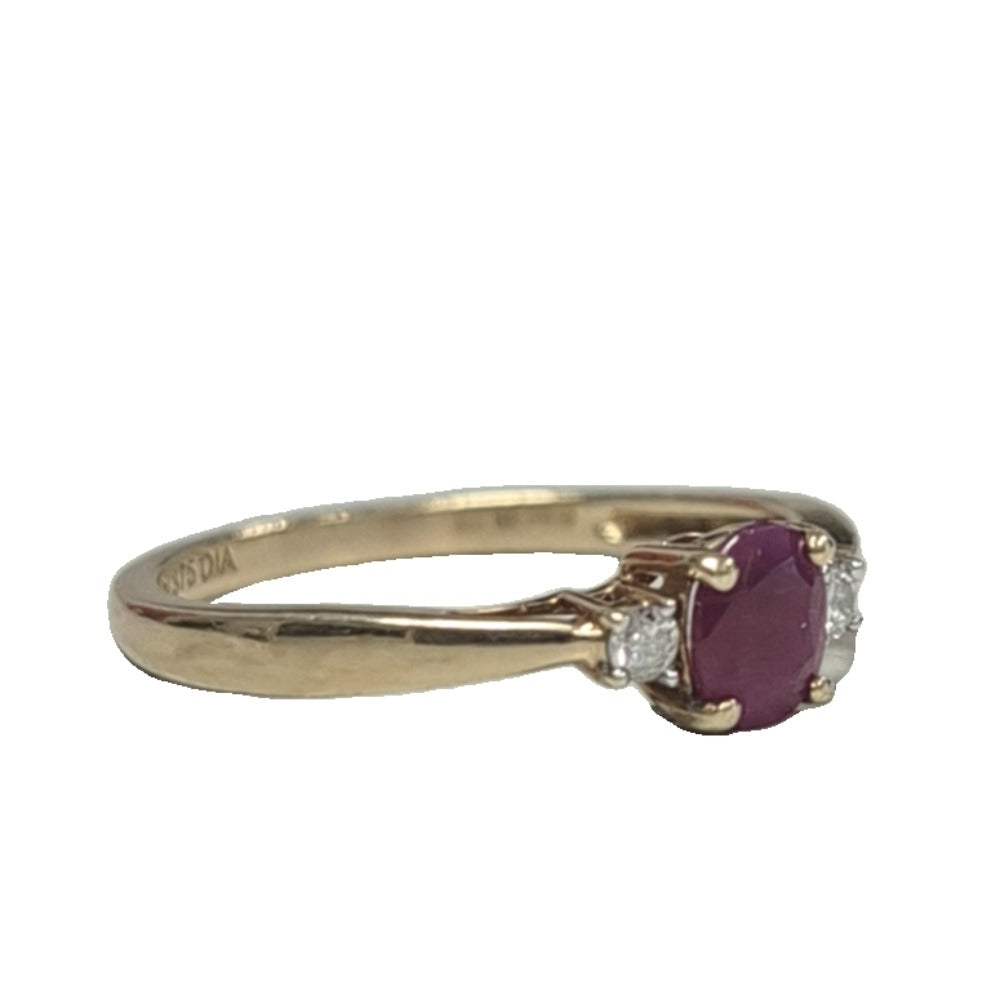 9ct Gold and Ruby Ring size L