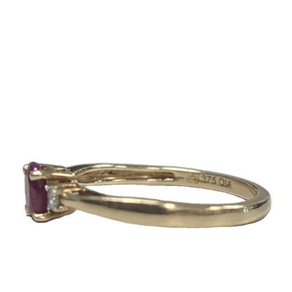 9ct Gold and Ruby Ring size L