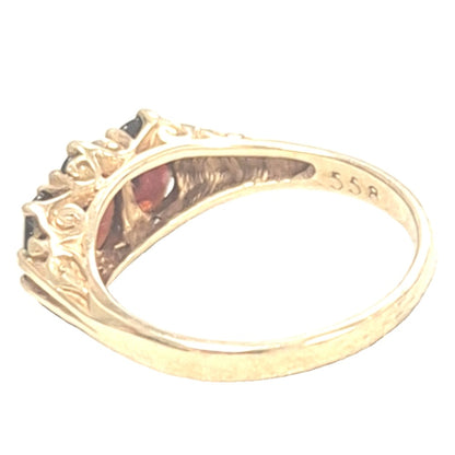 9 CT 3 Red Stone Ring