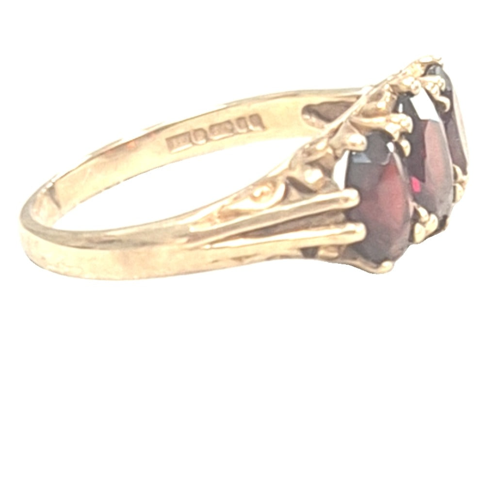9 CT 3 Red Stone Ring