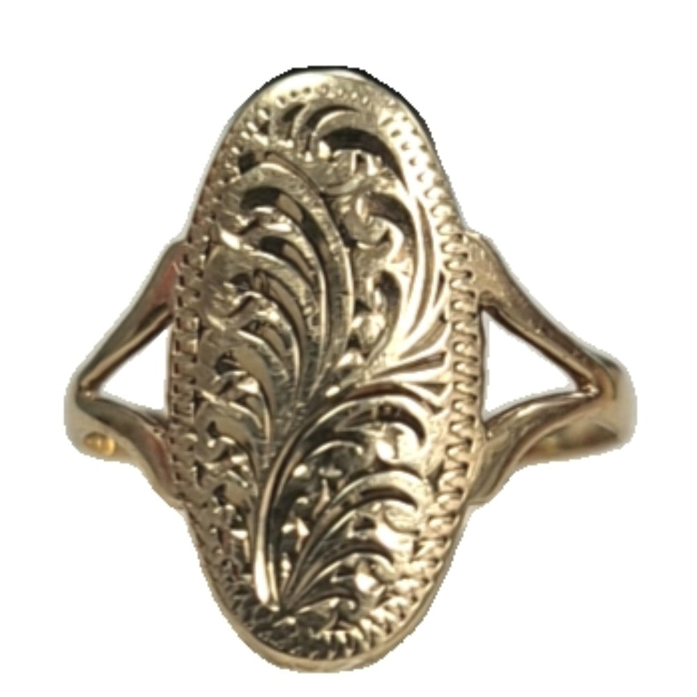 9CT Flower Design Ring