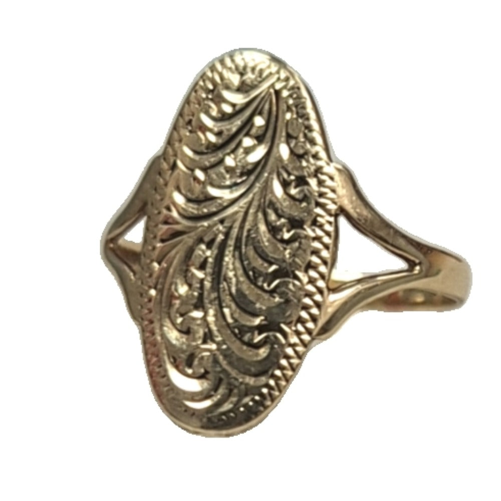 9CT Flower Design Ring