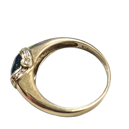 Gold Ring Topaz colour stone