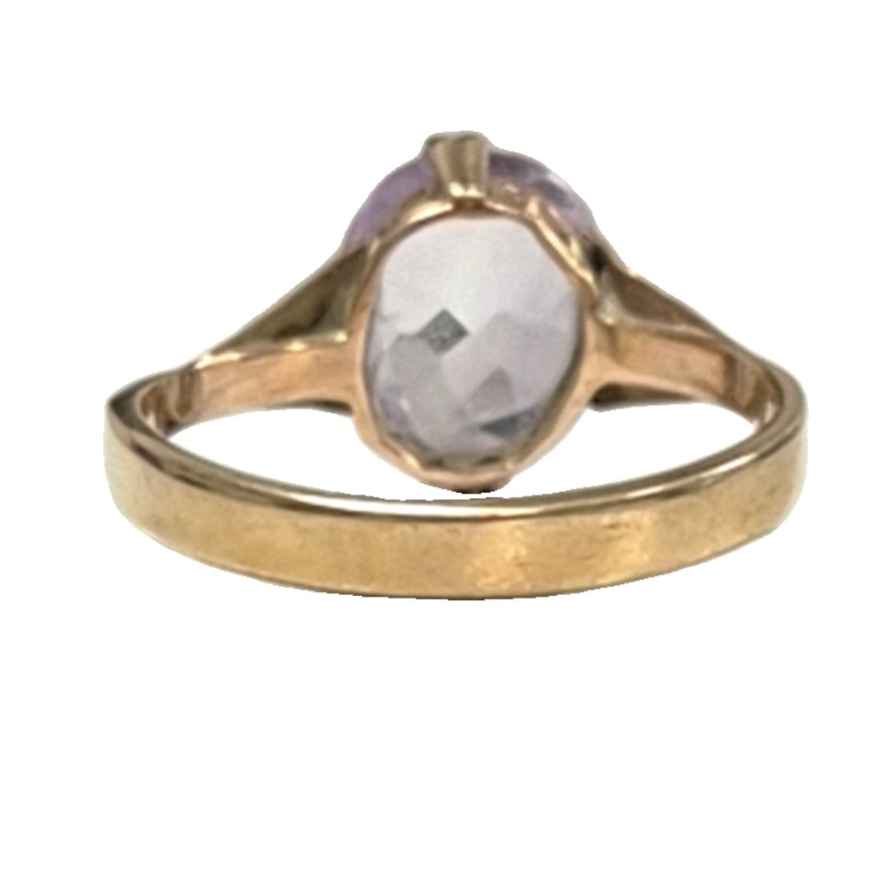 9CT Gold and Purple Gem Ring