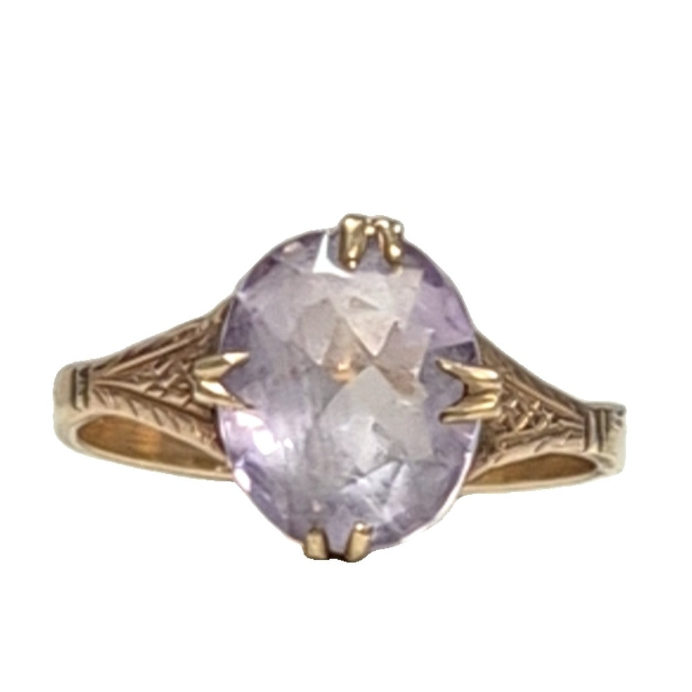 9CT Gold and Purple Gem Ring