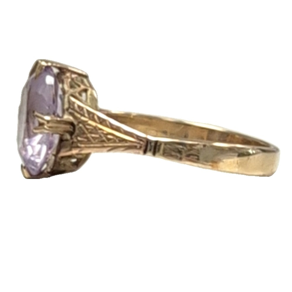 9CT Gold and Purple Gem Ring