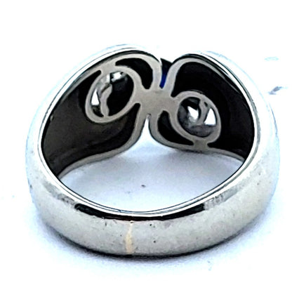 14CT Gold Ring with Sapphire and Diamond