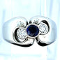 14CT Gold Ring with Sapphire and Diamond