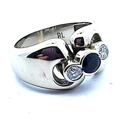 Sapphire and Diamond ring 14ct