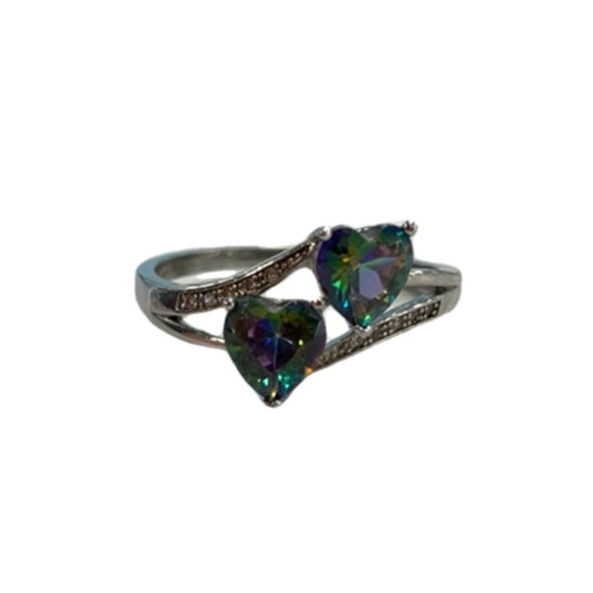 Silver Double Heart 925 3.08g SIZE Y - Money Maker 