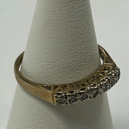 9CT Gold & Diamond Eternity Ring - Size N