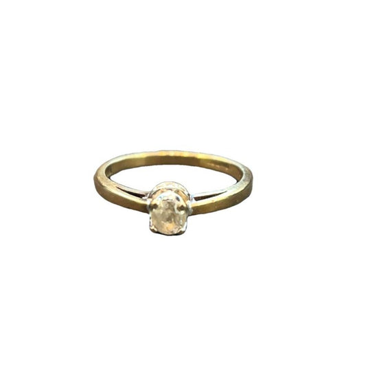 9CT Gold & 0.25 Ct Diamond Ring - Size I