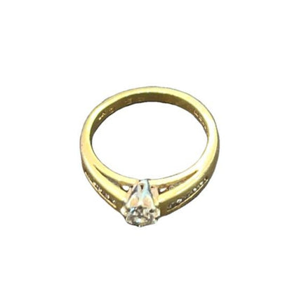 18CT Gold & 0.33 Diamond Ring - Size I