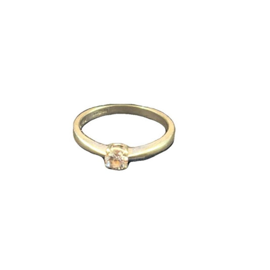 9CT Gold & 0.25 Diamond Ring - Size L