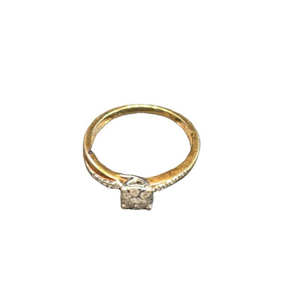 9CT Gold & 0.10 Ct Diamond Ring - Size M