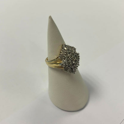 14ct Gold and Diamond Cocktail Ring - Size J