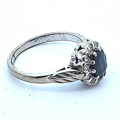 Diamond and Black Stone Ring Size M - Money Maker 