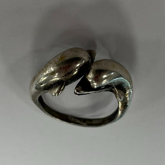 Dolphin Silver Ring