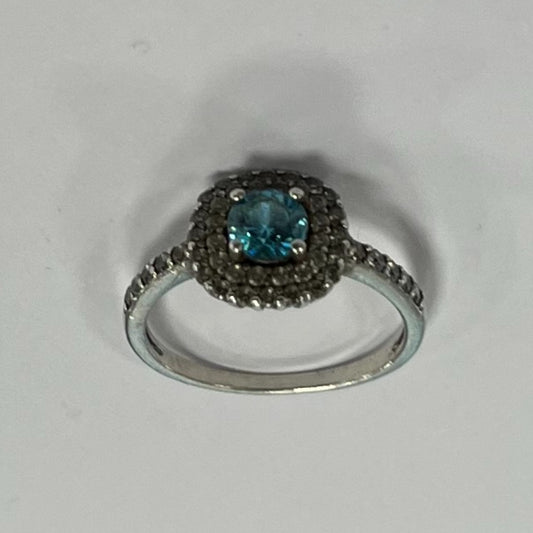 Silver Ring Blue Stone