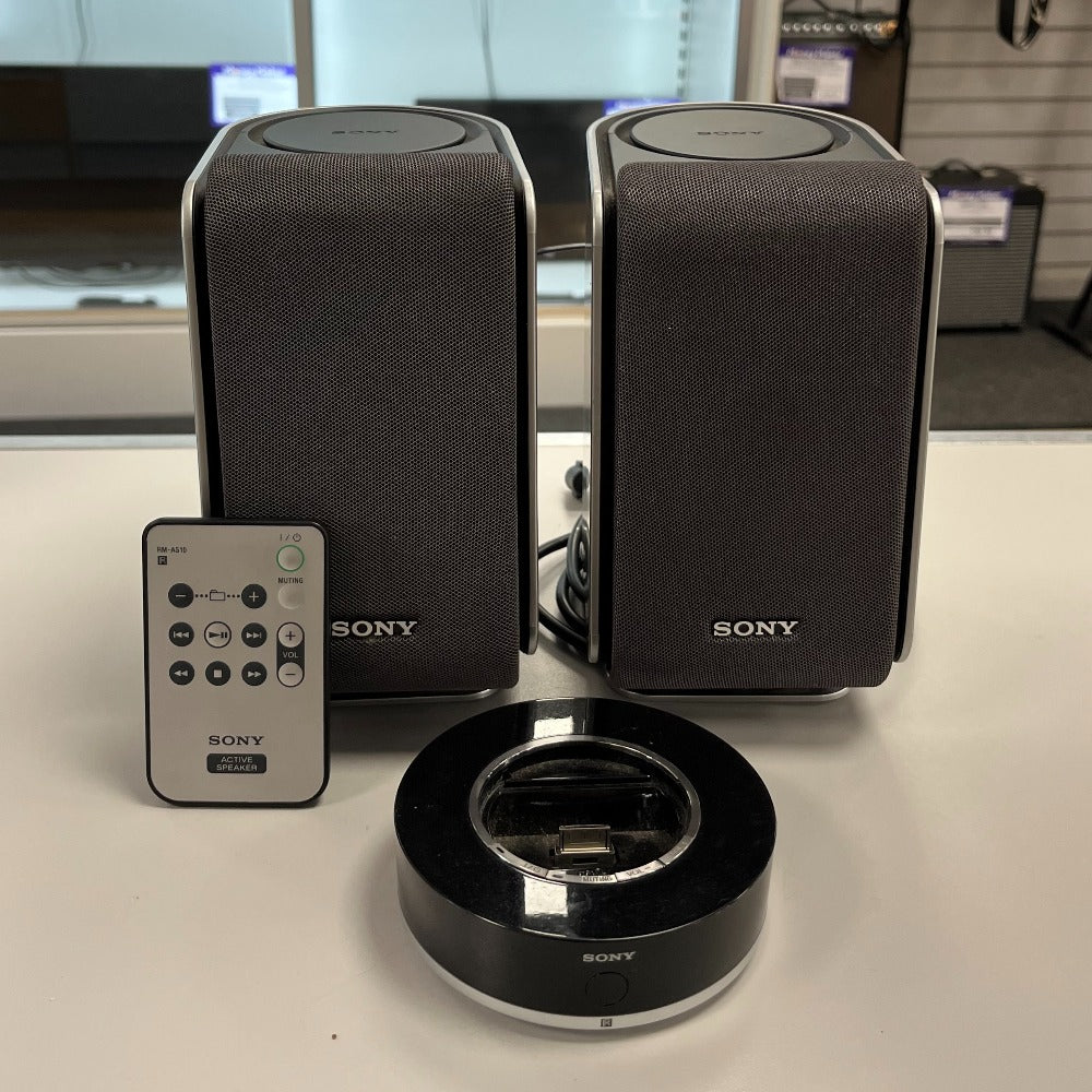 Sony Active Speaker System with Docking Station & Remote Control – Tested - Money Maker 