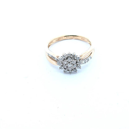 Gold Diamond ring Size M - My Money Maker 