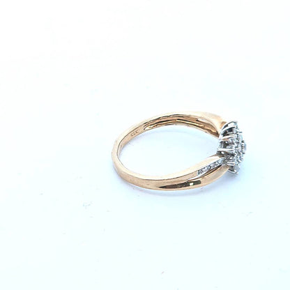 Gold Diamond ring Size M - My Money Maker 