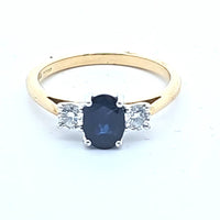 Stunning Sapphire & Diamond Ring Size M - My Money Maker 