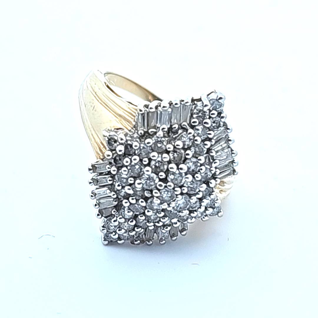 14ct Gold Diamond Ring Size J - My Money Maker 