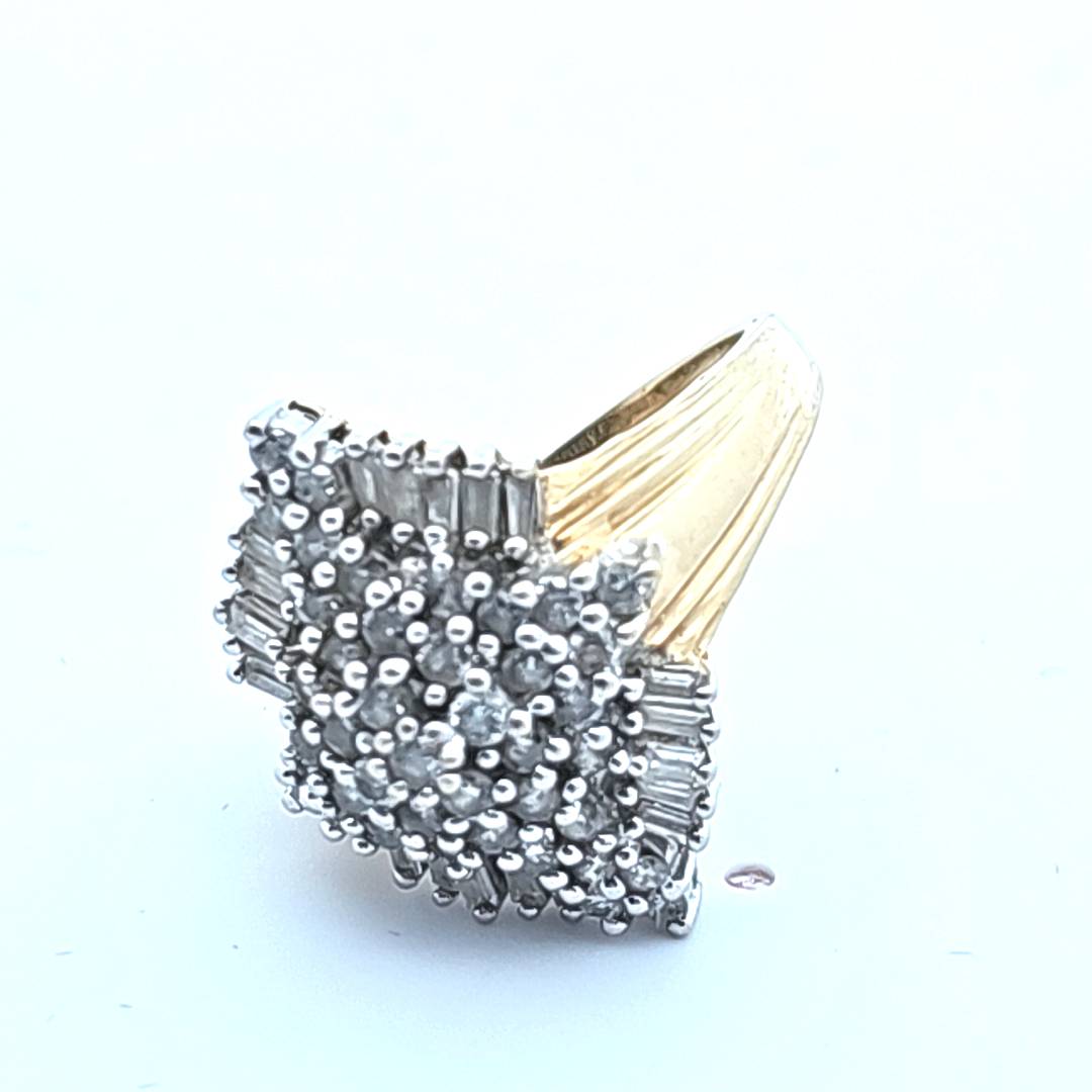 14ct Gold Diamond Ring Size J - My Money Maker 