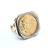 1982 Elizabeth Full Sovereign Coin Ring Size T - My Money Maker 