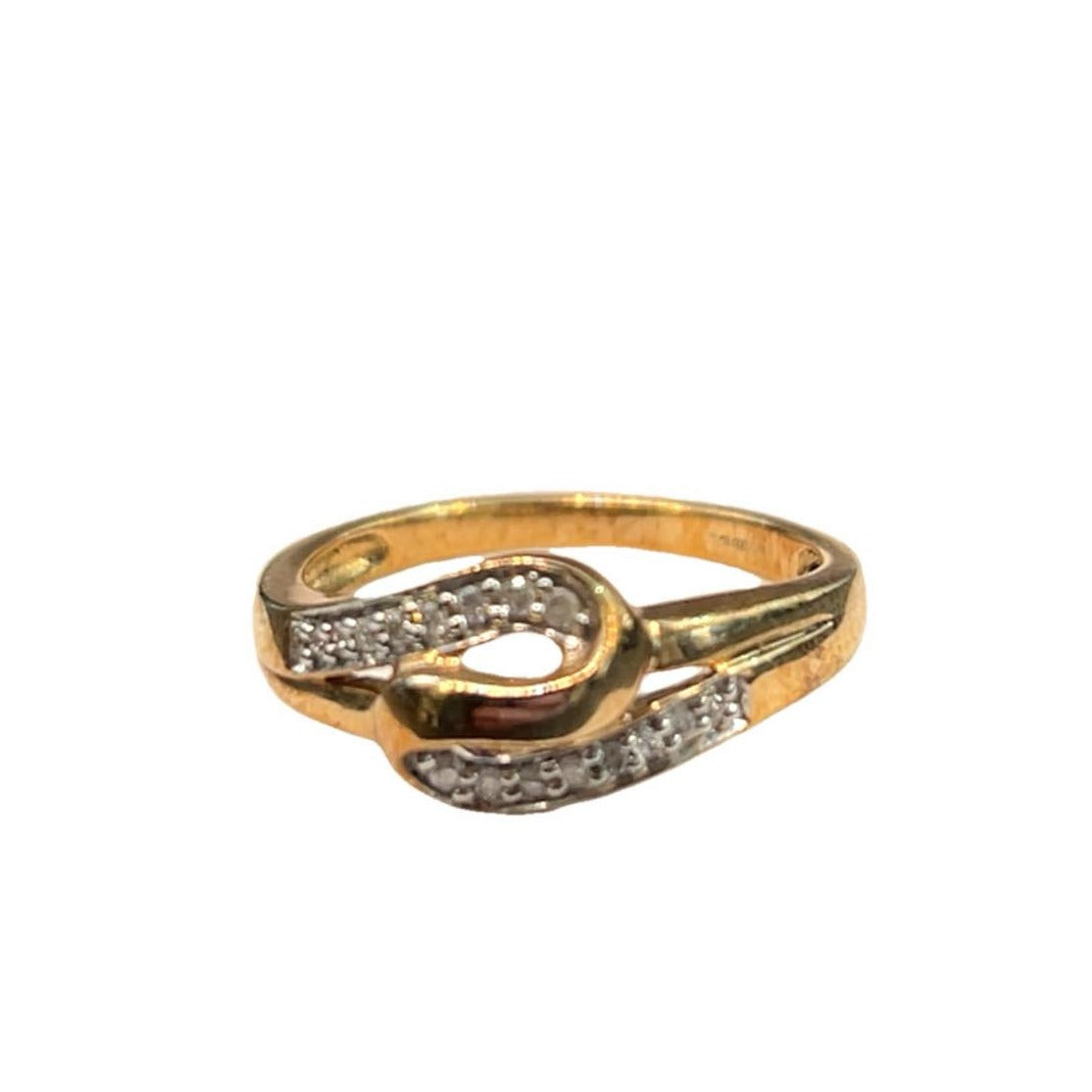 9CT Gold Ring with Stones - Size O