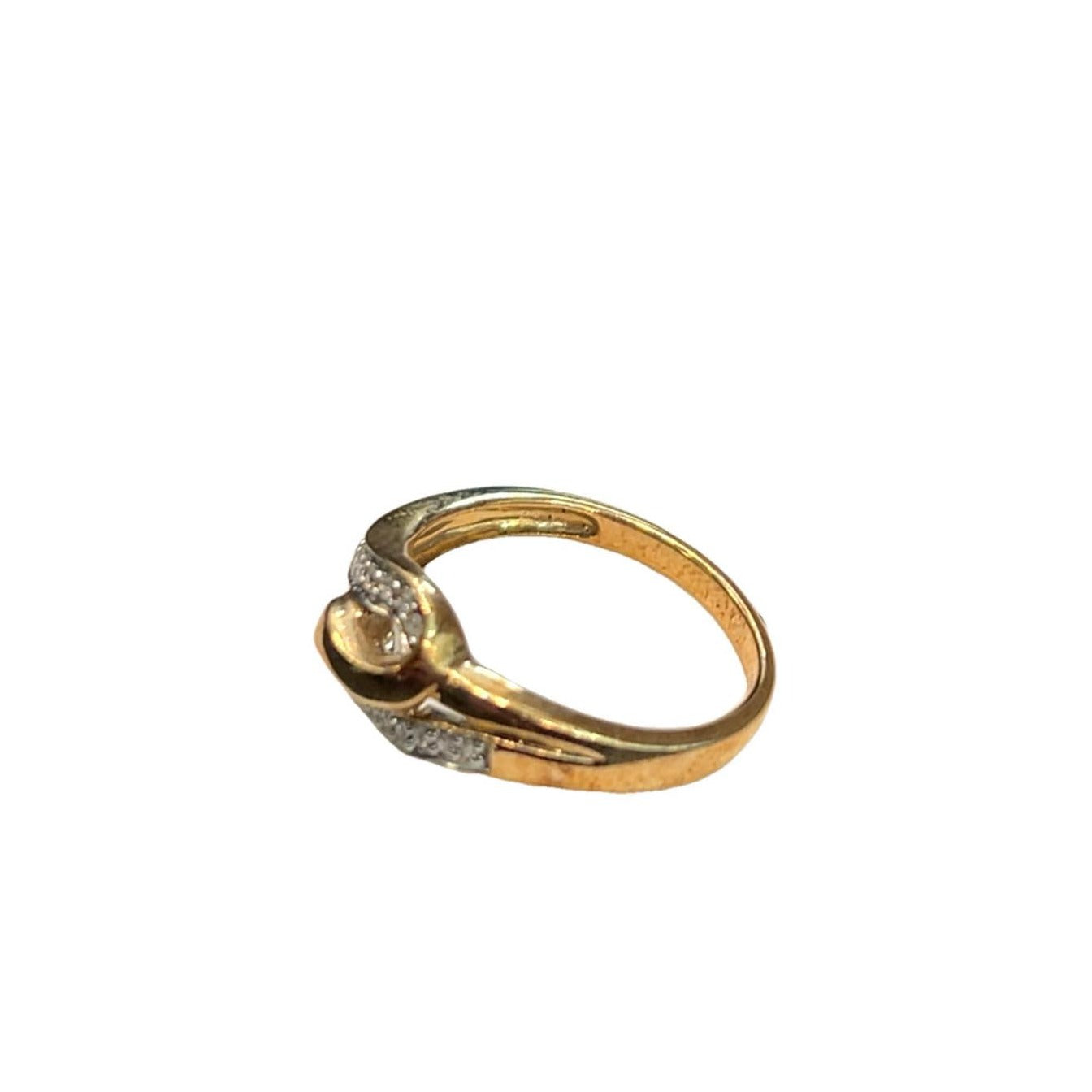 9CT Gold Ring with Stones - Size O