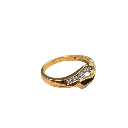 9CT Gold Ring with Stones - Size O