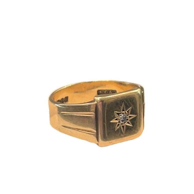 9CT Gold Star Ring - Size O