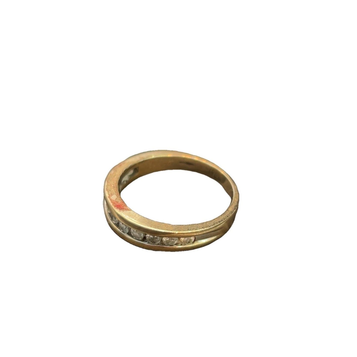 9CT Gold & Eleven Single Diamonds Ring - Size O