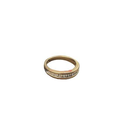 9CT Gold & Eleven Single Diamonds Ring - Size O