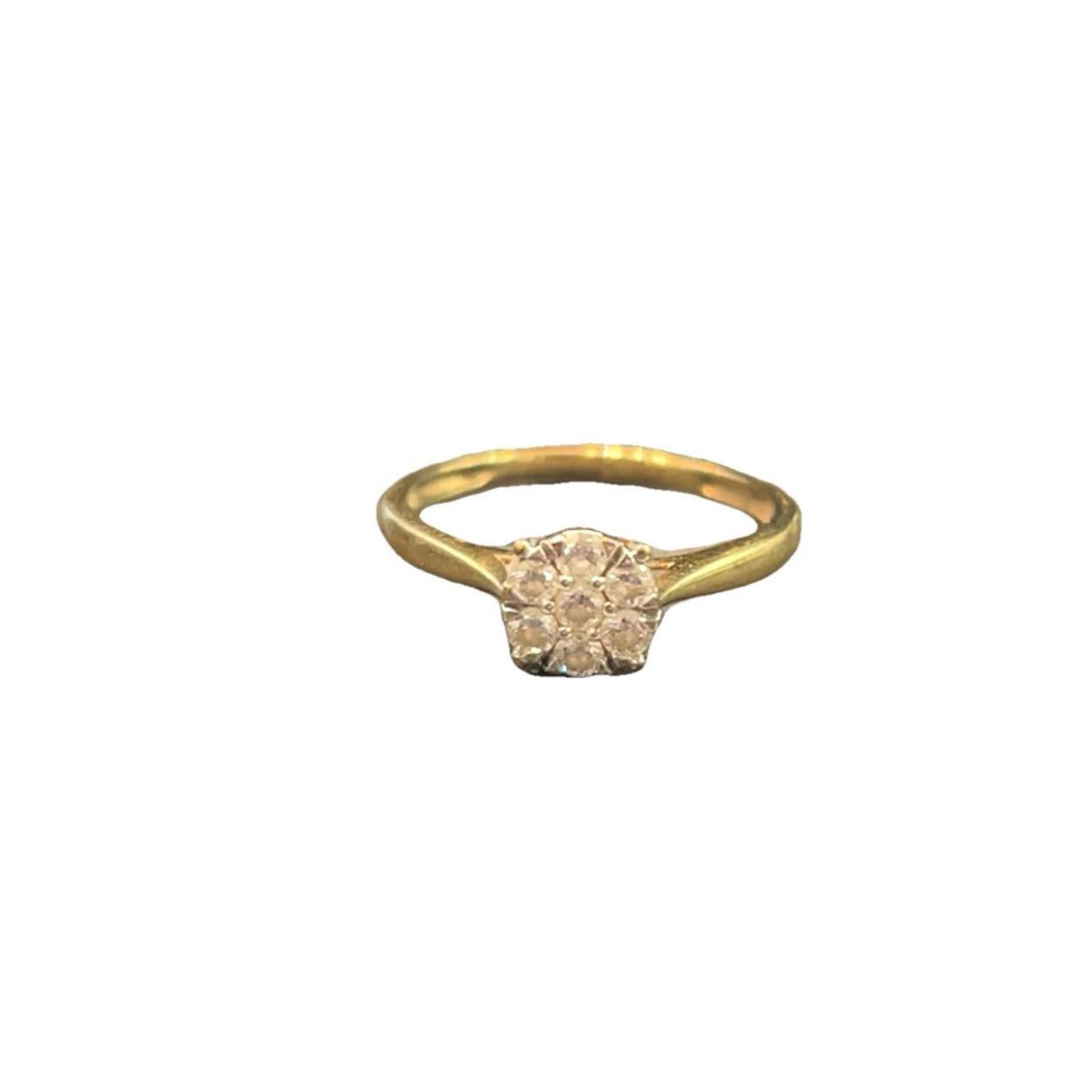 9CT Gold & 0.25 Diamond Ring - Size L